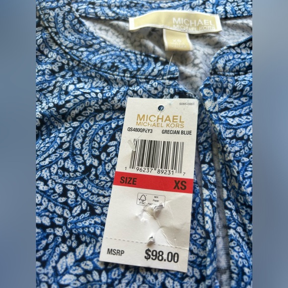 Michael Kors Dress. Size XS. Grecian Blue Color. NEW - Picture 3 of 9